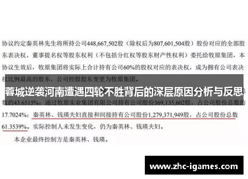 蓉城逆袭河南遭遇四轮不胜背后的深层原因分析与反思